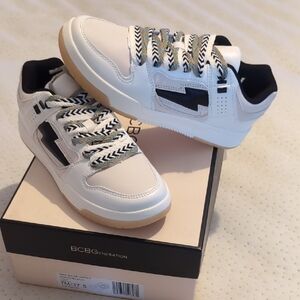 BCBGeneration White Sneakers with Multicolor Laces